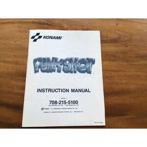Vintage ORIGINAL Konami Punk Shot Instruction Manual